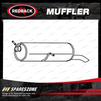 Redback Rear Muffler for Peugeot 307 1.6L 2.0L 3/5DR Hatch 12/2001-02/2008