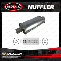 Redback Universal Muffler - 8" x 4" Oval 10" Long 2" Centre/Centre Megaflow