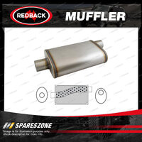 Redback Universal Muffler - 9" x 4" Oval 14" Long 2" Offset/Centre Mega Power