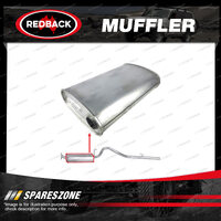 Redback Front Muffler 10" x 4" Oval 16" Long for Holden Commodore VN