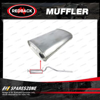 Redback Rear Muffler 11" x 6" Oval 20" Long Offset/Offset for Toyota LC75