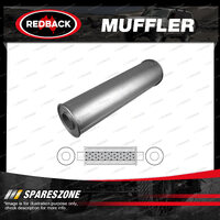 Redback Truck Muffler 10" Round 44" Long 5" In 7" Out S/Thru GP With Domed End