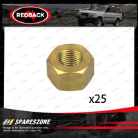 25 pcs Redback Brass Nuts Thread M12 x 1.25 Hex 19mm for Mitsubishi Magna