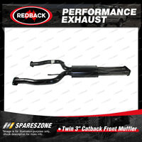 Redback Twin 3" Catback Front Muffler Assembly for Holden Commodore Calais VE VF