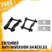 Pair Rear Lift Kit Extended Shackles + Caster Wedge for Mitsubishi Triton MQ MR