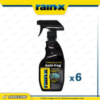 6 x Rain-X Automotive Interior Glass Anti-Fog Cleaner Sprays Trigger Pack 355ML