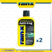 2 x Rain-X Interior Glass Anti-Fog Cleaners 103ML Automotive and Marine