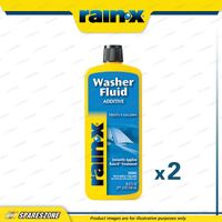 2 x Rain-X Washer Fluid Additive 500ML Patented Water Beading Technology