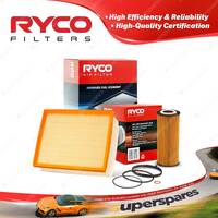 Ryco Oil Air Filter for Audi A4 B7 Cabriolet V6 3.2L Petrol AUK 06-09 05-08