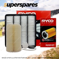 Ryco Oil Air Filter for Toyota Landcruiser VDJ200 V8 4.5L 1VD-FTV 11/2007-On