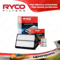 Ryco Oil Air Filter for Honda Crv RE 4cyl 2.4L Petrol K24Z1 02/2007-09/2012