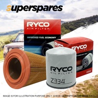 Ryco Oil Air Filter for Mazda B2500 Bravo UFY0W 4cyl 2.5L TD 99-00 Round housing