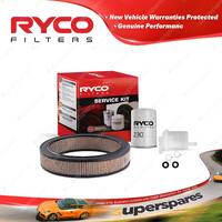 Ryco Oil Air Fuel Filter Service Kit for Holden Berlina Calais VH VK