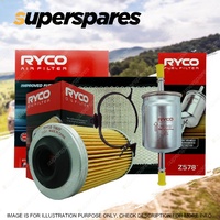 Ryco Oil Air Fuel Filter Service Kit for Holden Statesman WL AlloyT190 08/04-06