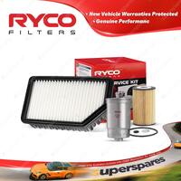 Ryco Oil Air Fuel Filter Service Kit for Hyundai Accent RB 01/2012-On