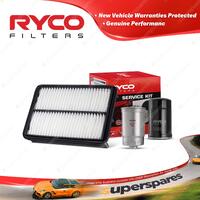 Ryco Oil Air Fuel Filter Service Kit for Kia Sportage KM 08/2007-06/2010