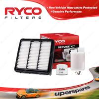 Ryco Oil Air Fuel Filter Service Kit for Kia Cerato TD 4cyl 2L Petrol