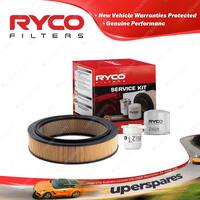 Ryco Oil Air Fuel Filter Service Kit for Mazda B2600 Bravo UFY0M 4cyl 2.6L