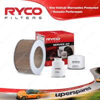 Ryco Oil Air Fuel Filter Service Kit for Mazda B2200 Bravo UDY02 4cyl 2.2 80-85