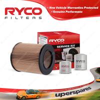 Ryco Oil Air Fuel Filter Service Kit for Mazda B2500 Bravo UFY0W 4cyl 2.5 Diesel