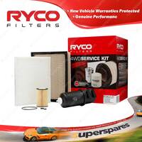 Ryco 4WD Air Oil Fuel Cabin Filter Service Kit for Volkswagen Amarok 2H