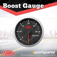 SAAS Streetline Diesel Turbo Boost Gauge 0-30 psi 52mm Black Street Series