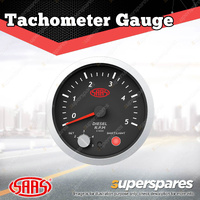 SAAS Tachometer Diesel 0-5K RPM Shiftlight 80mm Black Street Series