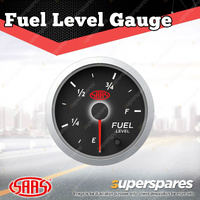 SAAS Electronic Fuel Level Gauge 52mm Black Face Streetline Series