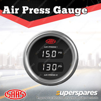 SAAS Dual Digital Gauge Air Pressure Gauge 0-290psi 52mm Trax Series