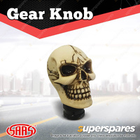 SAAS Skull Head Manual Car Gear Stick Shift Knob - Cream Universal SGKS01C