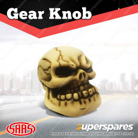 SAAS Skull Head Manual Car Gear Stick Shift Knob - Cream Large Universal