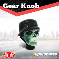 SAAS Skull Head Manual Car Gear Stick Shift Knob - with Helmet White Universal