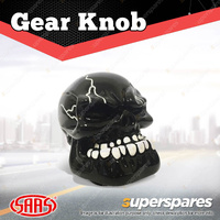 SAAS Skull Head Manual Car Gear Stick Shift Knob - Black Large Universal