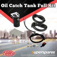 SAAS Oil Catch Tank Full Kit Black Can for Toyota Landcruiser 80 Series 1HD