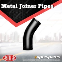 SAAS Metal Joiner Pipe 45 Degree Elbow Aluminium Black Anodised 76mm ID