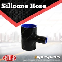 SAAS Straight Silicone Hose T Piece 25 x 63 x 102mm Black Multi Ply Construction