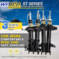 Front + Rear Webco Pro Shock Absorbers for FORD LASER METEOR KN KQ all 99-02