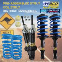 Front + Rear Webco STD Pro complete struts for Holden Commodore VE Wagon 08-on