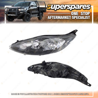 Superspares Left Halogen Headlight for Ford Fiesta WS WT Black 09/2008-07/2013