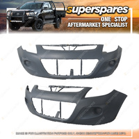 Superspares Front Bumper Bar Cover for Hyundai I20 PB Without Fog Light Holes