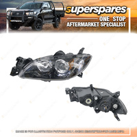 Superspares Left Headlight for Mazda 3 Sedan BK 01/2004-12/2008 Brand New