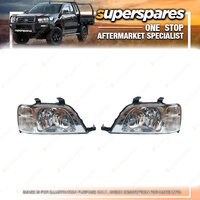 Pair of Head Light Right & Left Side for Honda Cr V 10/1996 - 11/2001