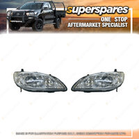 Head Light Right & Left Side for Honda Civic Es 01/2004 - 01/2006