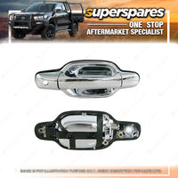 Right & Left Chrome Front Outer Door Handle for Holden Rodeo RA 03/2003-09/2008