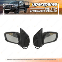 Right & Left Black Electric Door Mirror for Nissan Navara D40 With Led Blinker