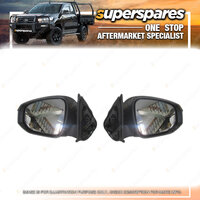 Right & Left Black E/ Door Mirror With Blinker for Toyota Hilux TGN KUN GGN