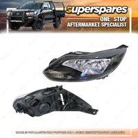 Superspares Left Headlight Black for Ford Focus LW 04/2011-11/2014