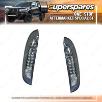 Superspares Led Tail Light Set for HOLDEN BARINA XC Black 04/2001-11/2005