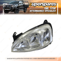 Superspares Left Hand Side Headlight for Holden Barina XC 04/2001-11/2005