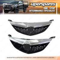 Superspares Chrome / Black Front Grille for Mazda 6 GG 2002 - 2005